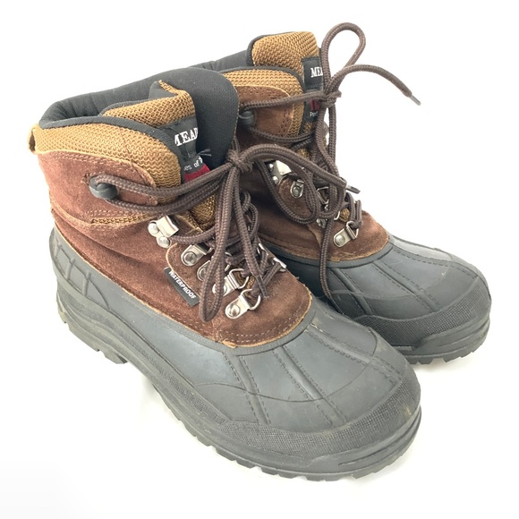 labo leather waterproof winter duck snow boots